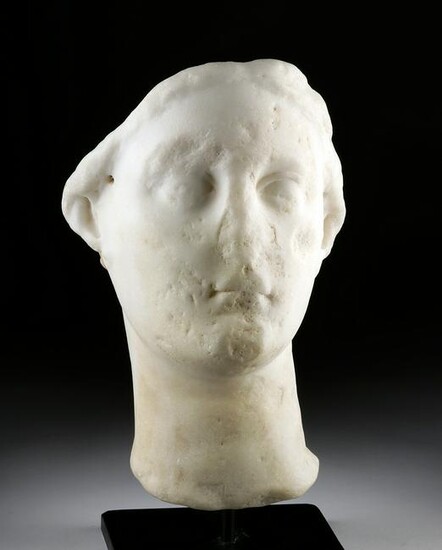 Greek Hellenistic Marble Head, Perhaps Aphrodite
