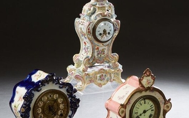 Group of Three Mantel Clocks, early 20th c., consisting