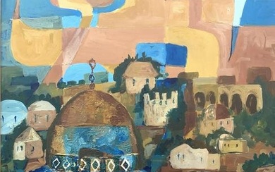 Hadas Siev Expressionist Style City Scape Painting