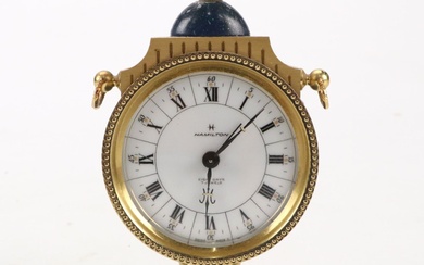 Hamilton Hollywood Regency Style Seven-Jewel Eight-Day Alarm Clock