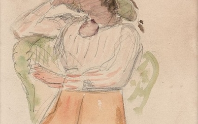 Henri LEBASQUE 1865 - 1937 Femme au chapeau