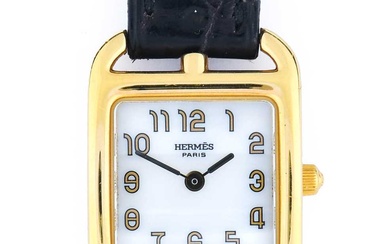 Hermes: A Lady's 18 Carat Gold Wristwatch, signed Hermes, Paris,...