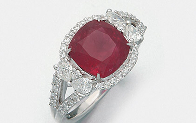 Very fine natural Tajikistan ruby ring
