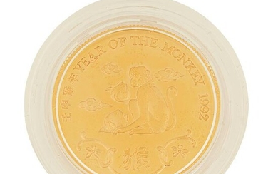 Hong Kong â€“ A year of the Monkey, 1992 proof gold