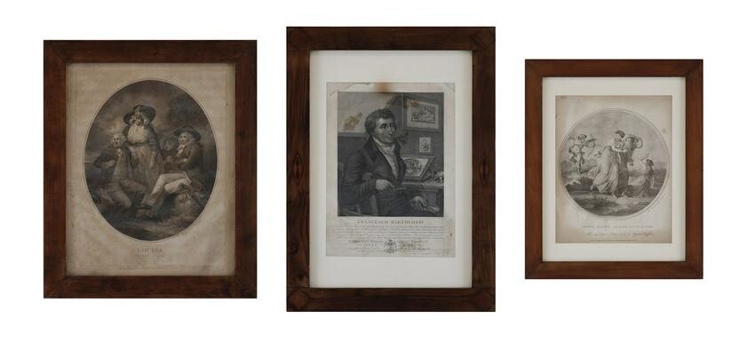 INCISORE DEL XIX SECOLO Group of three engravings