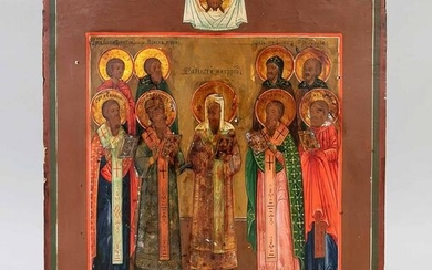 Icon with saints, Russia, 19th/20
