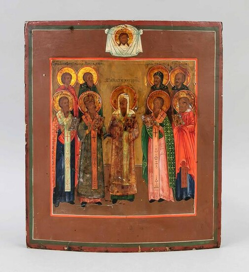 Icon with saints, Russia, 19th/20