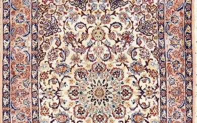 Isfahan fine(silk ground), Persia, approx. 60 years, corkwool with and...