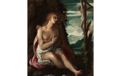 Italienischer Maler des frühen 17. Jahrhunderts, MARIA MAGDALENA ALS BÜSSERIN IN DER EINÖDE