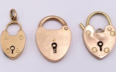 JEWELRY. (3) English Gold Locks.