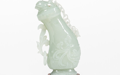 Jadeite Vase with Chained Cover