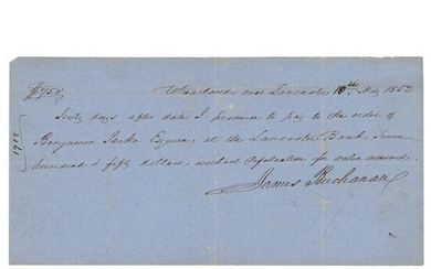 James Buchanan Autograph Document Signed