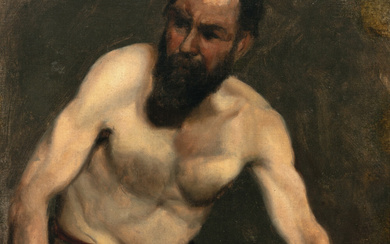 James Ensor Belgium / 1860 - 1949 Figure study: man with beard (1877)