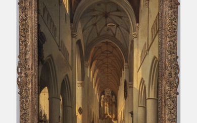 Jan Jacob Schenkel, (Dutch, 1829-1900) - Interior of Bavo Kerk, in Haarlem, The Netherlands