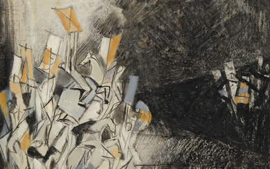 Jean BERTHOLLE (1909-1996) – Les envahisseurs – Huile sur toile, signée en bas…