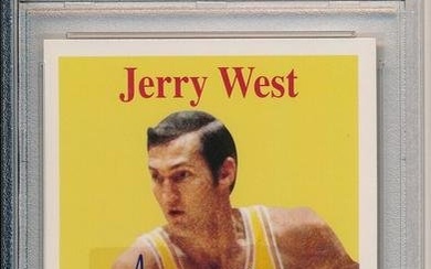 Jerry West HOF Lakers Signed/Auto 2009-10 TOPPS Card #180 PSA/DNA 166230
