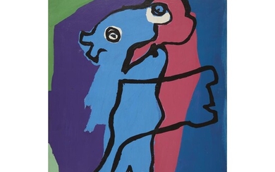 Karel Appel (Dutch, 1921-2006) Walking Alone Signed and dated...