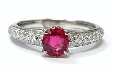 Kat Florence Fine Red Ruby D Flawless Diamond Ring