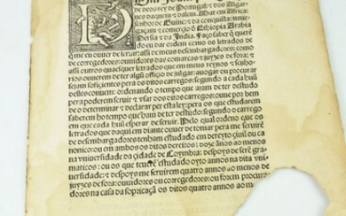 LEY que Dispõe Quanto Tempo e Onde Hão de Estudar os Letrados. Lisboa. 1539.
