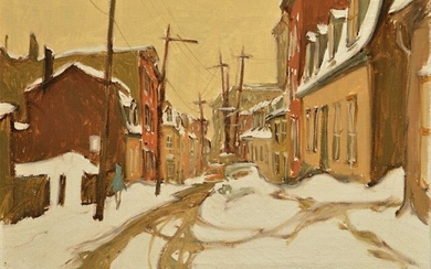 LITTLE, John (1928-) Rue enneigée, Québec...