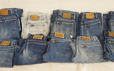 LOT OF 10 PAIRS OF VINTAGE USA MADE LEE JEANS