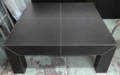LOW TABLE, contemporary leathered design, with drawer, 100.5cm x...