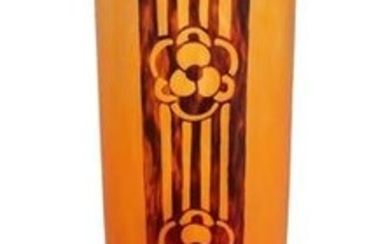 La Verre Francais Charder Rosaces Art Glass Vase