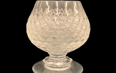 Lalique Crystal Snifter Hurricane Vase