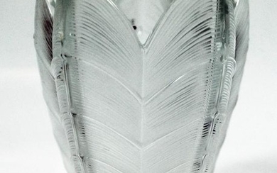 Lalique Frosted Molded Glass Vase