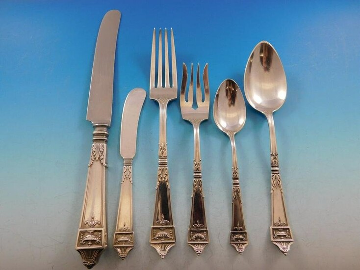 Lansdowne by Gorham Sterling Silver Flatware Set for 12 Service 79 Pieces Dinner