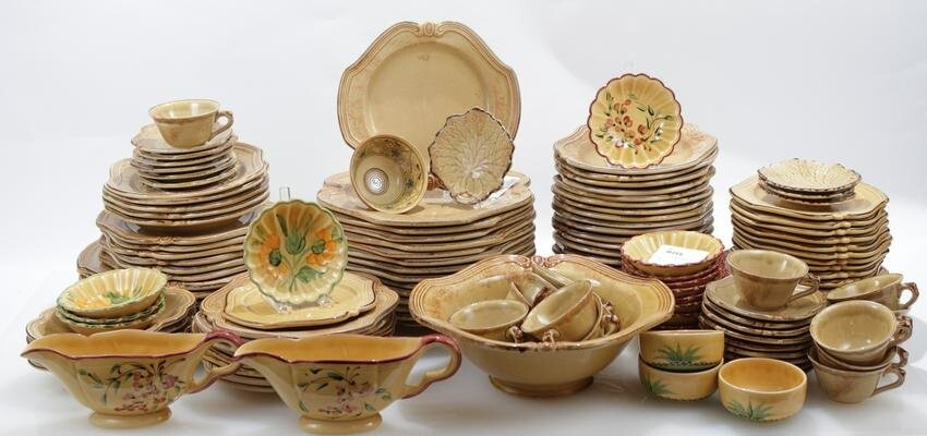 Large French Pottery Dinner Service