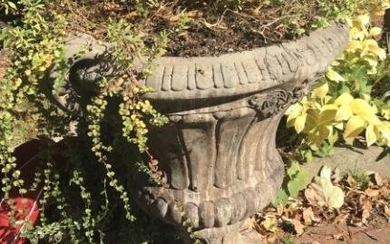 Large Scale Ornate Cast Stone Garden Urn