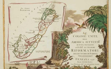 Le Colonie Unite dell America Settentr.le di Nouva Projezione.; Le Isole Bermuda.
