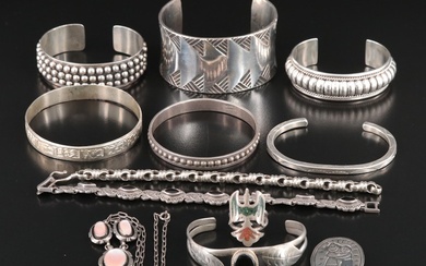Leonard Nez Navajo Diné and Mexican Featured in Sterling Jewelry Collection