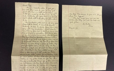 Letter Elaine wrote to Fizz in 1951
