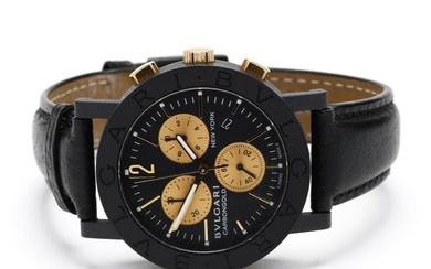 Limited Edition Carbongold New York Plastic Chronograph Watch, Bulgari