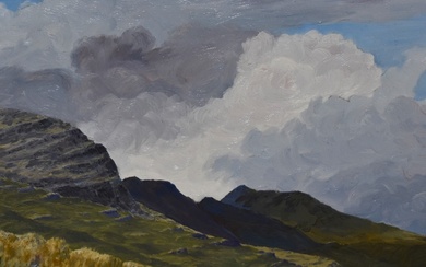 *Local Interest - John Mounsey (20th Century, British), oil on board, 'Crinkles and Bowfell