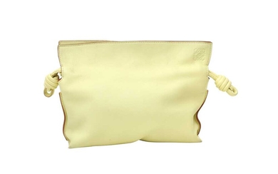Loewe Pale Lime Mini Flamenco Clutch Bag