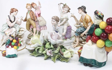 Lot details A Royal Doulton figure The Old Balloon-seller, h.19cm;...