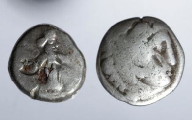 Lot of 2 Greek Silver Coins