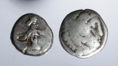Lot of 2 Greek Silver Coins