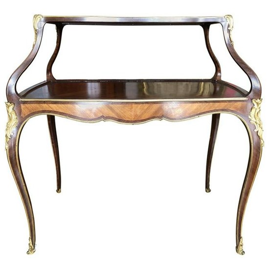 Louis XV Style Mounted Two-Tier Table Ã Dessert