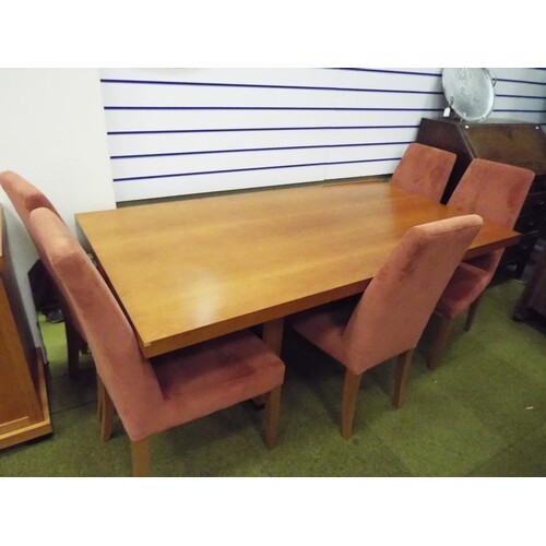 Lovely blonde wood dining table in the Tokyo Design, standin...