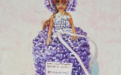 Lucy Culliton (1966 - ) - Dressed Doll - Knitting, Lace, 2007 37.5 x 37.5 cm