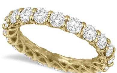 Luxury Diamond Eternity Anniversary Ring Band 14k Yellow Gold 3.50ctw