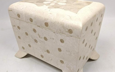Decorator Tessellated Stone Box with Wood Lining