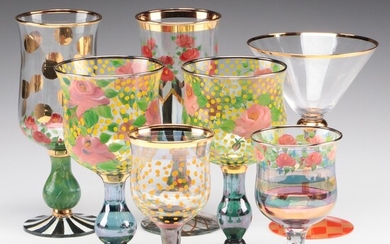 MacKenzie-Childs "Heirloom" and Other Stemware and Martini Glass