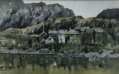 Malcolm Edwards (contemporary) watercolour, Welsh landscape
