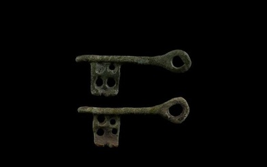 Medieval Bronze Key Pair