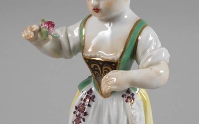 Meissen "Enfant du jardinier d'une série de 80 figurines, dessinées par Johann Joachim Kändler 1750-1760,...
